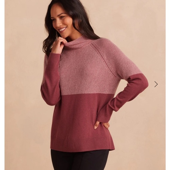 summersalt Sweaters - Summersalt The Luxe Cashmere Blend Two-Tone Sweater XL